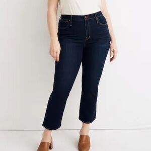 Madewell Curvy Cali Demi Boot Dark Wash Jeans Size 34